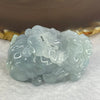 Grand Master Deep Intense Sky Blue Jadeite Pixiu 82.04g 50.6 by 25.7 by 29.2mm - Huangs Jadeite and Jewelry Pte Ltd