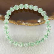 Special Grade Natural Green Phantom Quartz Bracelet 12.78g 15.5cm 7.2mm 26 Beads - Huangs Jadeite and Jewelry Pte Ltd