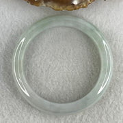 Natural Type A Jelly Light Green & Faint Lavender Jadeite Bangle | (49.99g | 52.1mm Inner Diameter | 11.8mm x 8.5mm | Perfect | Synergy, "Zi Qi Dong Lai" Noble Benefactor Magnet & Feng Shui Serenity Anchor) - Huangs Jadeite and Jewelry Pte Ltd