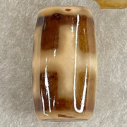Natural Powerful Tibetan Old Oily Agate Patina Guiren Tairen Human Dzi Bead Totem Amulet Heavenly Master (Tian Zhu) 贵人天诛 4.70g 19.9 by 11.4mm - Huangs Jadeite and Jewelry Pte Ltd
