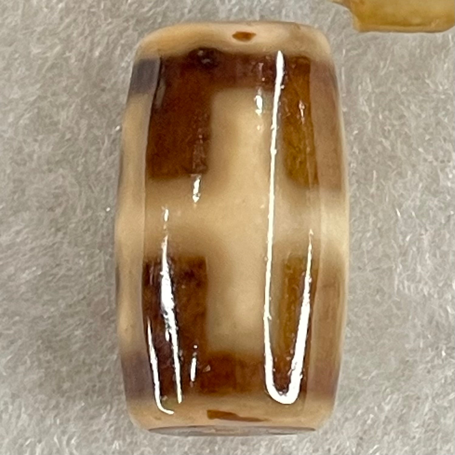Natural Powerful Tibetan Old Oily Agate Patina Guiren Tairen Human Dzi Bead Totem Amulet Heavenly Master (Tian Zhu) 贵人天诛 4.70g 19.9 by 11.4mm - Huangs Jadeite and Jewelry Pte Ltd