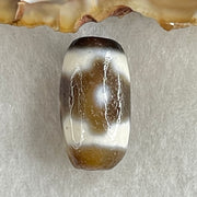 Natural Powerful Tibetan Old Oily Agate 3 Eyes Dzi Bead Heavenly Master (Tian Zhu) 三眼天诛 3.29g 19.3 by 10.5mm - Huangs Jadeite and Jewelry Pte Ltd