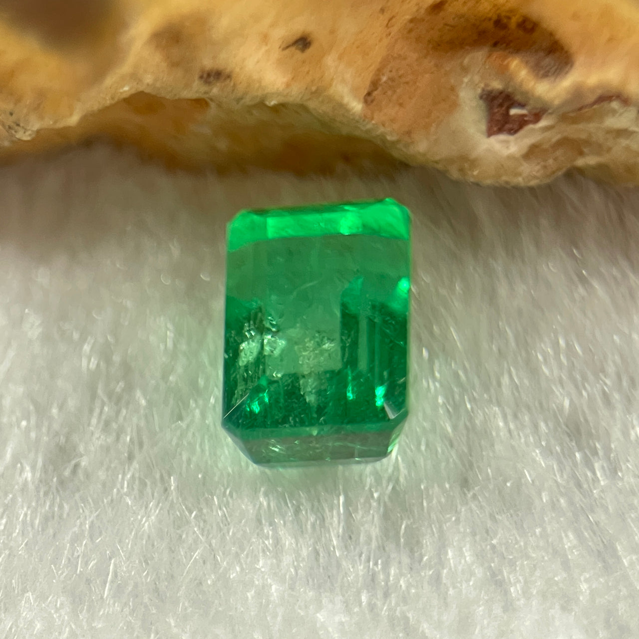 Natural Colombia Green Emerald (Beryl) Cut-Cornered Rectangular step cut 0.80ct 6.4 by 3.9 by 3.6mm - Huangs Jadeite and Jewelry Pte Ltd