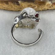 Natural-White-Phantom-Quartz-Bead-in-S925-Sliver-Ring-7.63g-13.2-by-11.0mm-US-7-HK-15