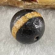 Natural Powerful Tibetan Old Oily Agate 1 Lines Dzi Bead Heavenly Master (Tian Zhu) 1.54g 10.4 by 10.5mm - Huangs Jadeite and Jewelry Pte Ltd