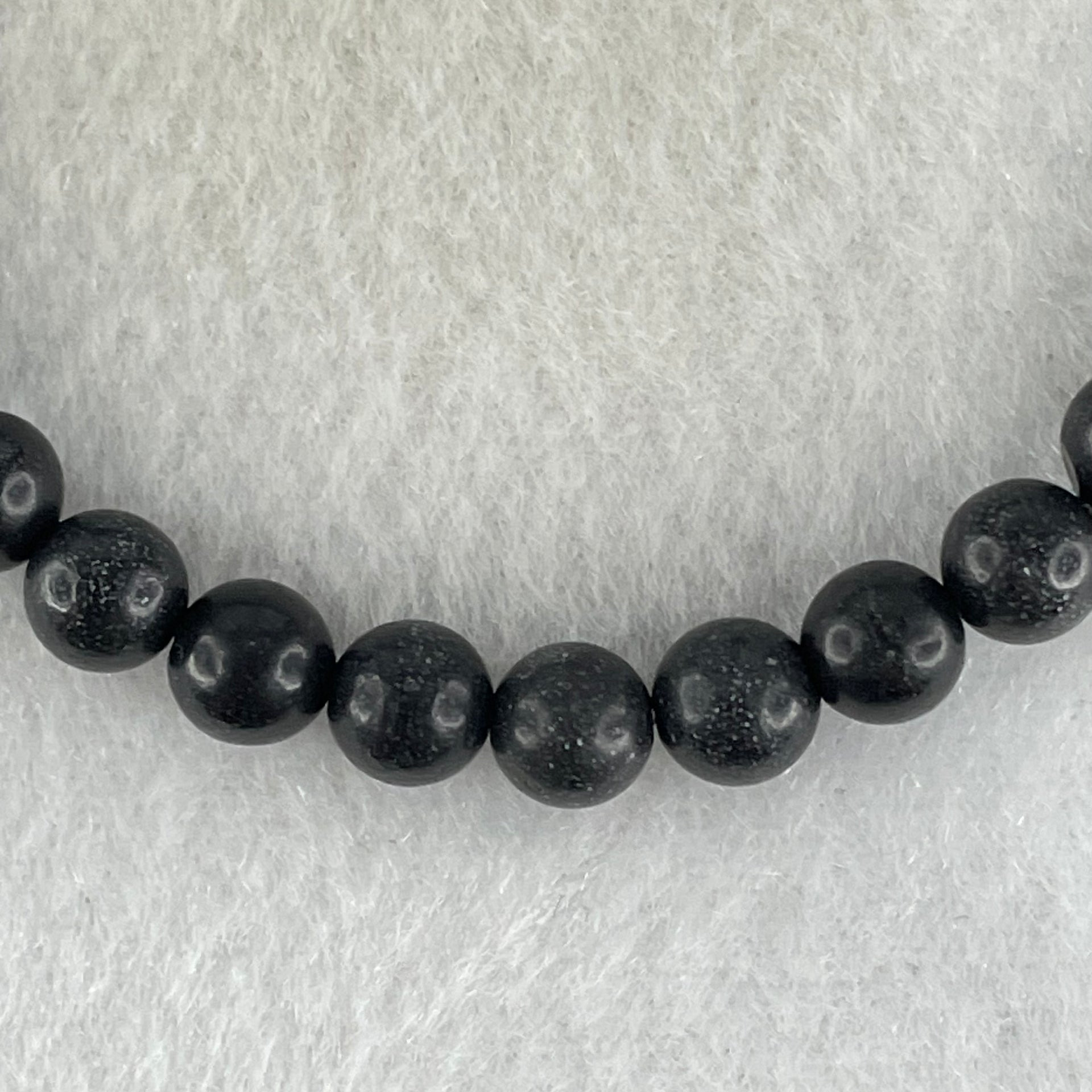 Natural Magnetite Beads Bracelet 10.32g 16cm 6.0mm 32 Beads - Huangs Jadeite and Jewelry Pte Ltd