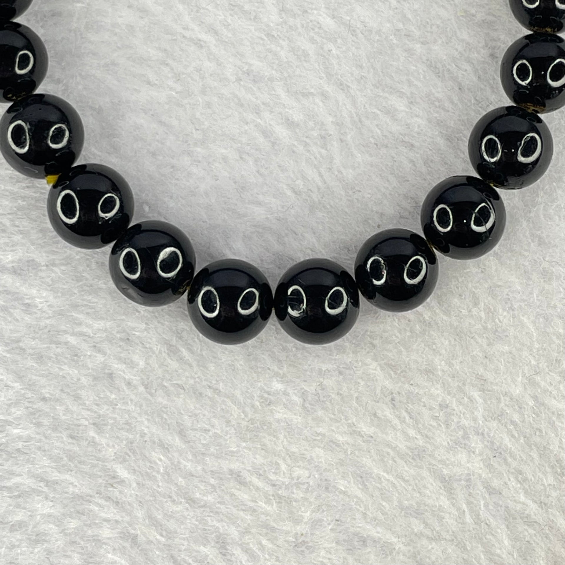 Natural Black Gold King Amber Beads Bracelet 天然黑金翁王琥珀手链 7.54g 16cm 8.5mm 23 Beads - Huangs Jadeite and Jewelry Pte Ltd