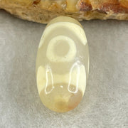 Natural Powerful Tibetan Old Oily Agate 3 Eyes Dzi Bead Heavenly Master (Tian Zhu) 三眼天诛 3.17g 20.1 by 10.4mm - Huangs Jadeite and Jewelry Pte Ltd