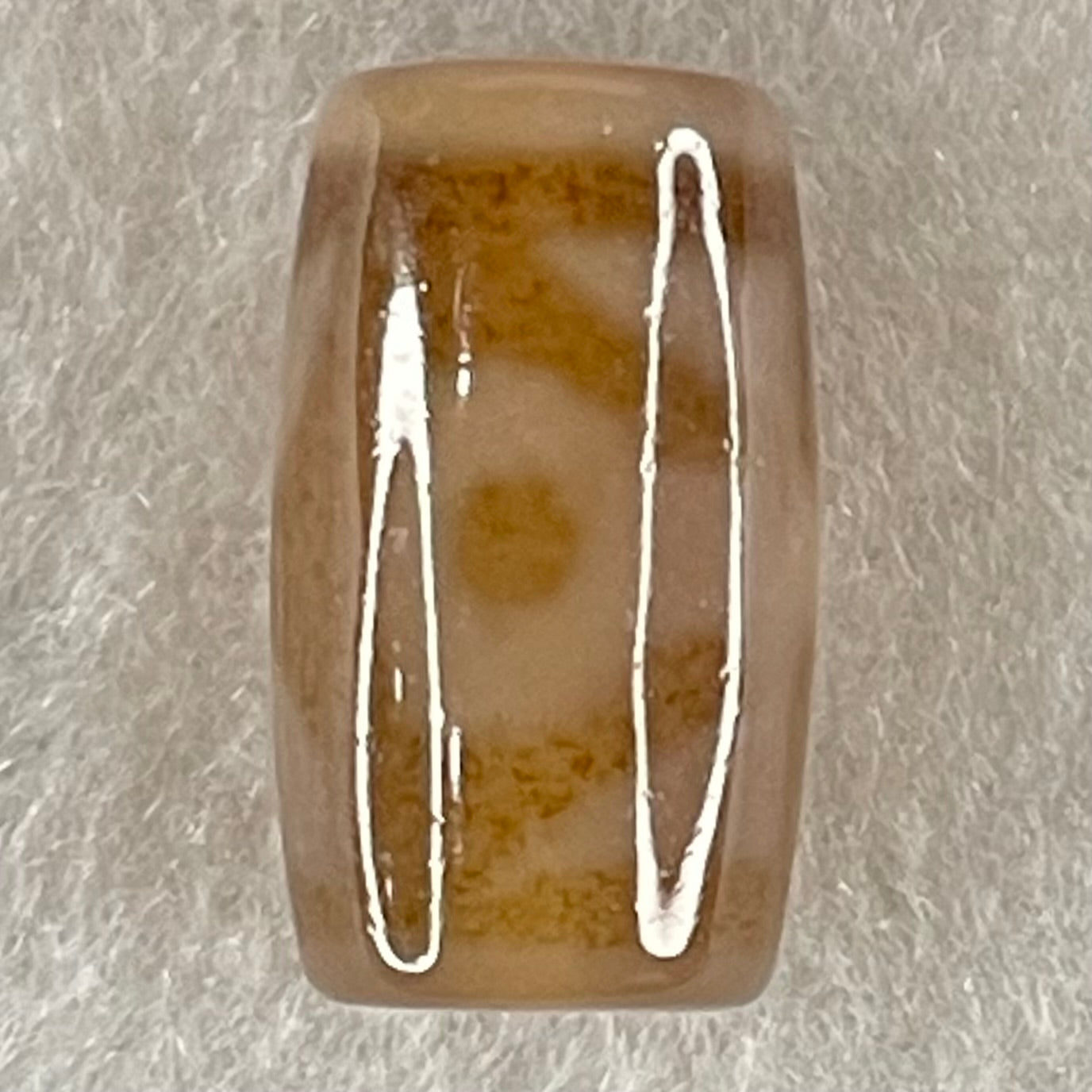 Natural Powerful Tibetan Old Oily Agate Patina Guiren Tairen Human Dzi Bead Totem Amulet Heavenly Master (Tian Zhu) 贵人天诛 4.82g 20.0 by 11.8mm - Huangs Jadeite and Jewelry Pte Ltd