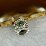 Natural Czech Republic Moldavite Meteorite Crystal in S925 Sliver Bracelet Charm 2.41g 15.1 by 11.9 by 9.3mm / 6.0 by 3.8 by 2.0mm - Huangs Jadeite and Jewelry Pte Ltd