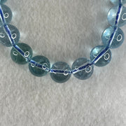 Good Grade Natural Blue Topaz Beads Bracelet 36.55g 15cm 10.3mm 19 Beads - Huangs Jadeite and Jewelry Pte Ltd