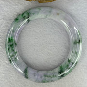 Type A Lavender with Spicy Green Piao Hua Jadeite Bangle Internal Diameter 58.8mm 99.19g 12.7 by 13.3mm (Slight Internal Line) - Huangs Jadeite and Jewelry Pte Ltd