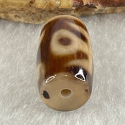 Natural Powerful Tibetan Old Oily Agate Patina Guiren Tairen Human Dzi Bead Totem Amulet Heavenly Master (Tian Zhu) 贵人天诛 4.73g 19.8 by 11.7mm - Huangs Jadeite and Jewelry Pte Ltd