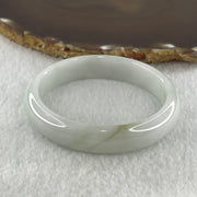 Natural Type A Faint Green Faint Lavender Jadeite Oval Bangle 39.13g Inner Diameter 54.4mm 12.5 by 6.5mm (Very Very Slight Internal Lines) - Huangs Jadeite and Jewelry Pte Ltd