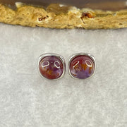 Good Grade Natural Auralite 23 S925 Silver Earrings 2.20g 7.9 by 4.0mm - Huangs Jadeite and Jewelry Pte Ltd