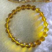 Natural Purple Honey Amber Beads Bracelet 天然紫蜜琥珀手链 5.95g 7.8mm 23 Beads - Huangs Jadeite and Jewelry Pte Ltd