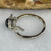 Very Good Grade Natural Blue Pietersite in S925 Sliver 1.59g 6.2 by 3.2mm US 4.5 HK 9.5 - Huangs Jadeite and Jewelry Pte Ltd