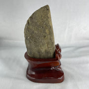 Natural Amethyst Cave with Wooden Stand 973.3g 93.9 by 102.8 by 170.0mm - Huangs Jadeite and Jewelry Pte Ltd