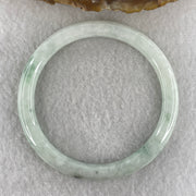 Natural Type A Light Green and Green Piao Hua Jadeite Full Round Ding Dang Bangle 22.98g Inner Diameter 54.0mm 6.5 by 7.0mm (Slight Internal Line) - Huangs Jadeite and Jewelry Pte Ltd