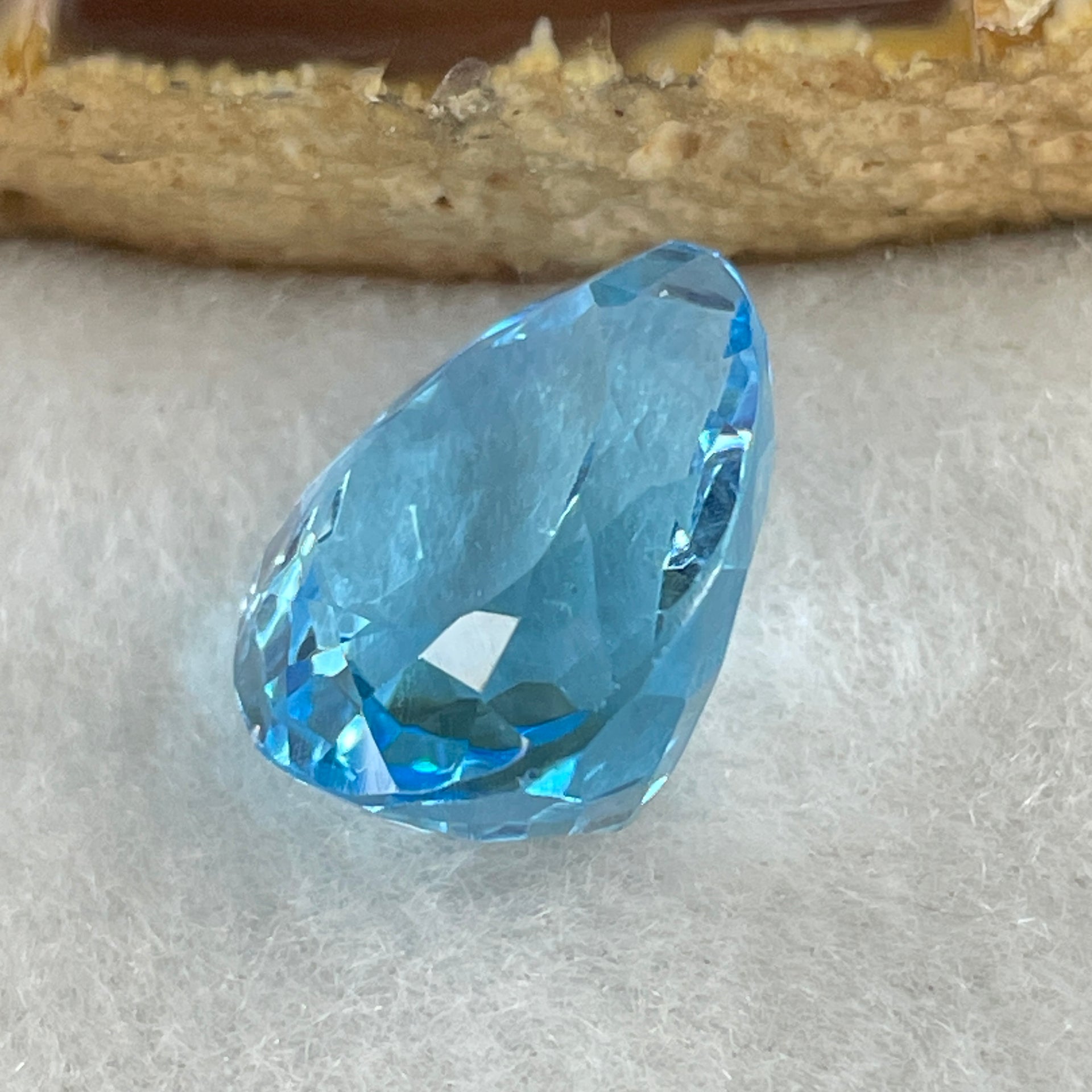 Natural Sky Blue Topaz Teardrop Shape 14.58ct 16.5 by 13.2 by 8.4mm - Huangs Jadeite and Jewelry Pte Ltd