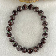 Good Grade Natural Red Phantom Quartz Beads Bracelet 19.21g 15.5cm 8.8mm 22 Beads - Huangs Jadeite and Jewelry Pte Ltd