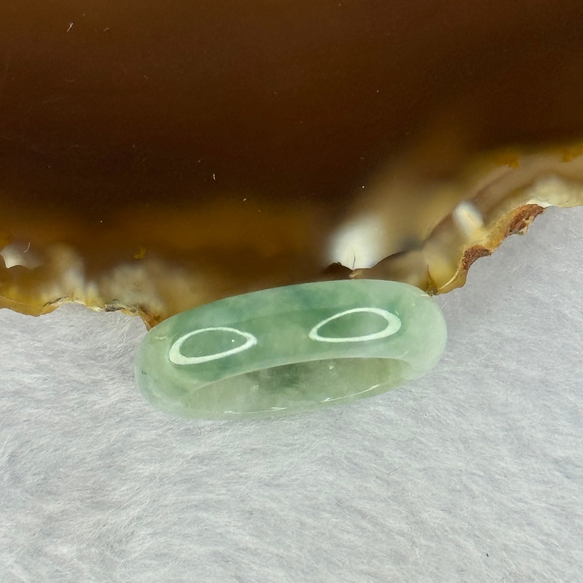 Type A Green Jadeite with Blueish Green Patches Ring 4.04g 5.8 by 3.5mm US7.5 HK16 - Huangs Jadeite and Jewelry Pte Ltd