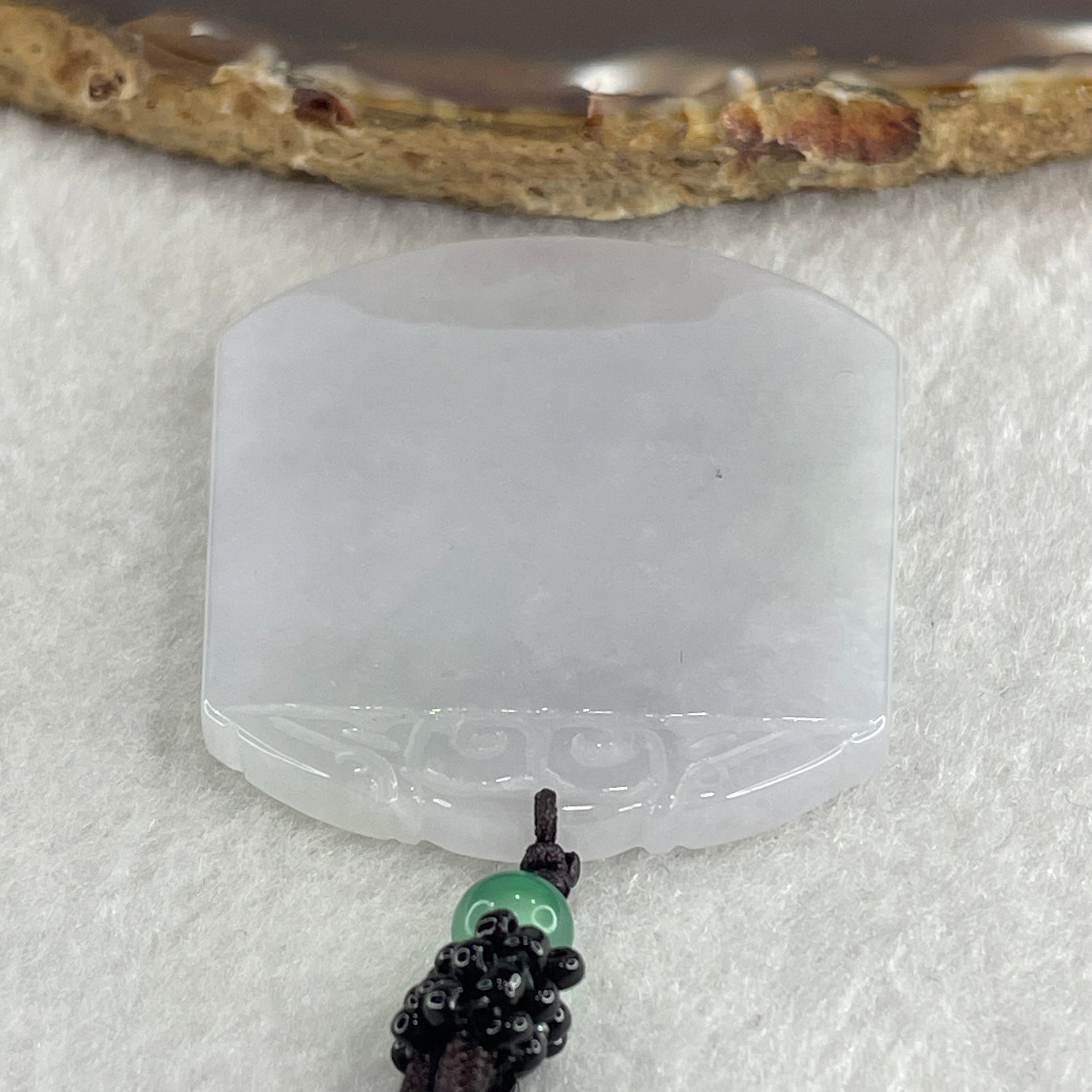 Natural Type A Lavender Jadeite Wu Shi Pai Pendant 26.80g 53.4 by 42.1 by 3.8mm - Huangs Jadeite and Jewelry Pte Ltd