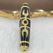 Natural Powerful Tibetan Old Oily Eyed Dharma Vajra Agate Dzi Bead Heavenly Master (Tian Zhu) 二眼金光托天珠 13.43g 57.6 by 12.4mm - Huangs Jadeite and Jewelry Pte Ltd