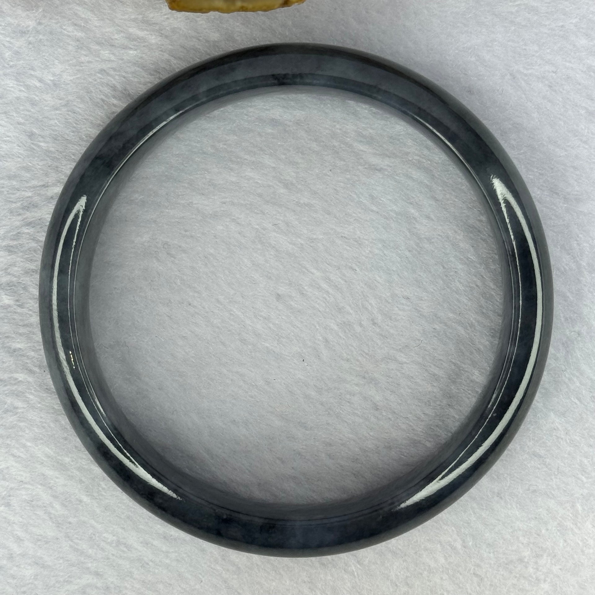 Type A Translucent Wuji Black Grey Jadeite Bangle 54.12g Internal Diameter 59.6mm 4.0 by 7.4mm (Very Fine Internal Lines) - Huangs Jadeite and Jewelry Pte Ltd