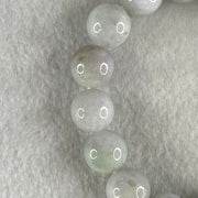 Type A Light Green with Slight Light Lavender Jadeite Beads Bracelet 47.83g 15cm 12.1mm 16 Beads - Huangs Jadeite and Jewelry Pte Ltd