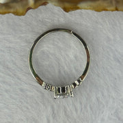 Cubic Zirconia in Sliver Ring (Adjustable Size) 1.99g 5.6 by 3.5mm - Huangs Jadeite and Jewelry Pte Ltd