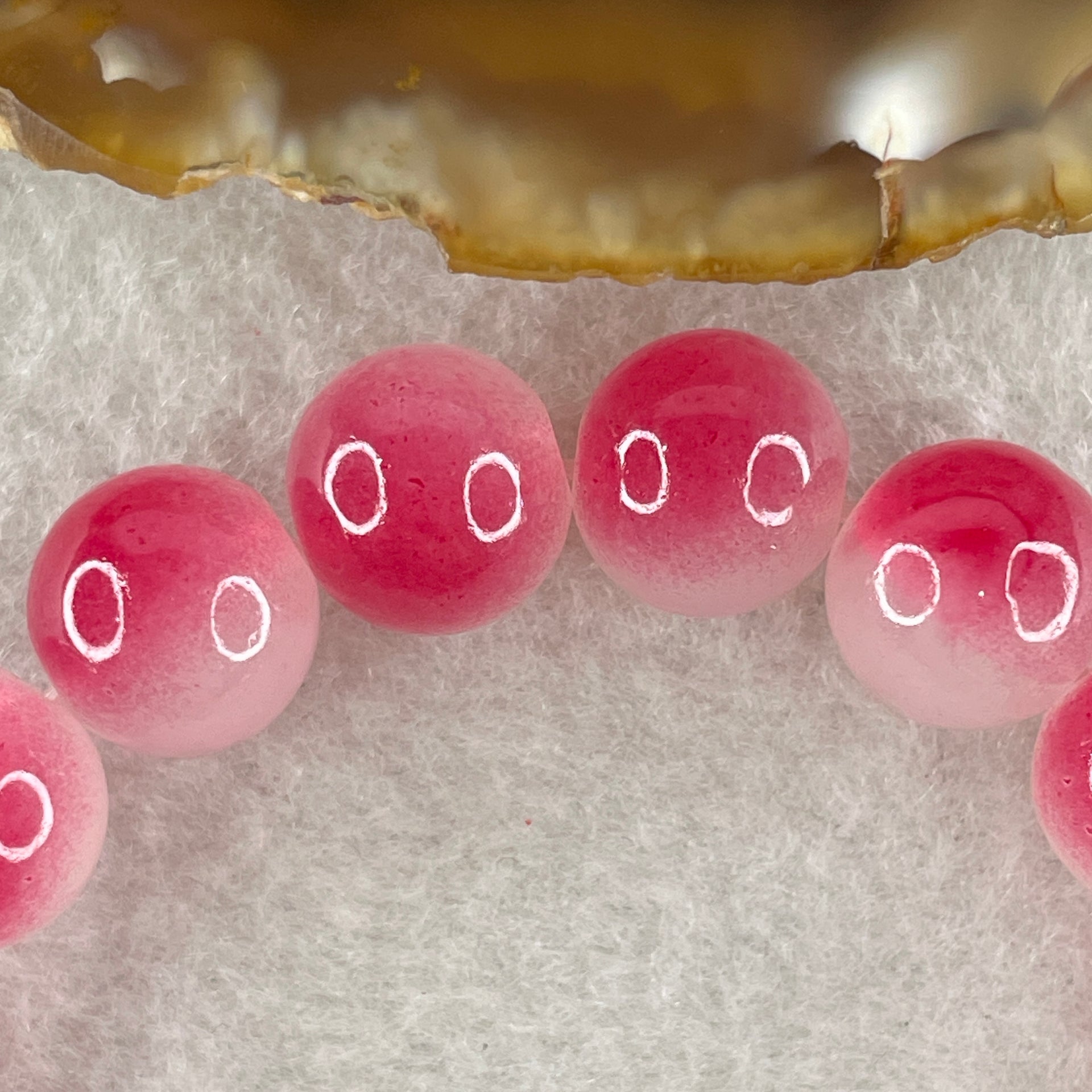 Dyed Agate Faceted Beads Bracelet 26.26g 15cm 10.6mm 19Beads - Huangs Jadeite and Jewelry Pte Ltd