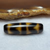 Natural Powerful Tibetan Old Oily Agate  Double Tiger Tooth Daluo Dzi Bead Heavenly Master (Tian Zhu) 虎呀天诛 7.48g 37.9 by 11.3mm - Huangs Jadeite and Jewelry Pte Ltd