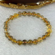 Natural Copper Rutilated Quartz Beads 銅髮晶 12.86g 15cm 7.3mm 26 Beads - Huangs Jadeite and Jewelry Pte Ltd
