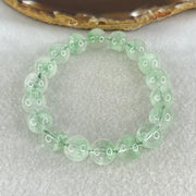 Special Grade Natural Green Phantom Quartz Bracelet 34.91g 17cm 11.3mm 18 Beads - Huangs Jadeite and Jewelry Pte Ltd