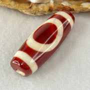 Natural Powerful Tibetan Old Oily Red White Agate One Eye Water Element Dzi Bead Heavenly Master (Tian Zhu) 一眼水元素天珠 10.07g 37.8 by 10.93g 37.8 by 13.7mm - Huangs Jadeite and Jewelry Pte Ltd