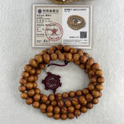 Certified Natural Sandalwood Beads Necklace 61.43g 106cm 10.0mm 108Beads - Huangs Jadeite and Jewelry Pte Ltd
