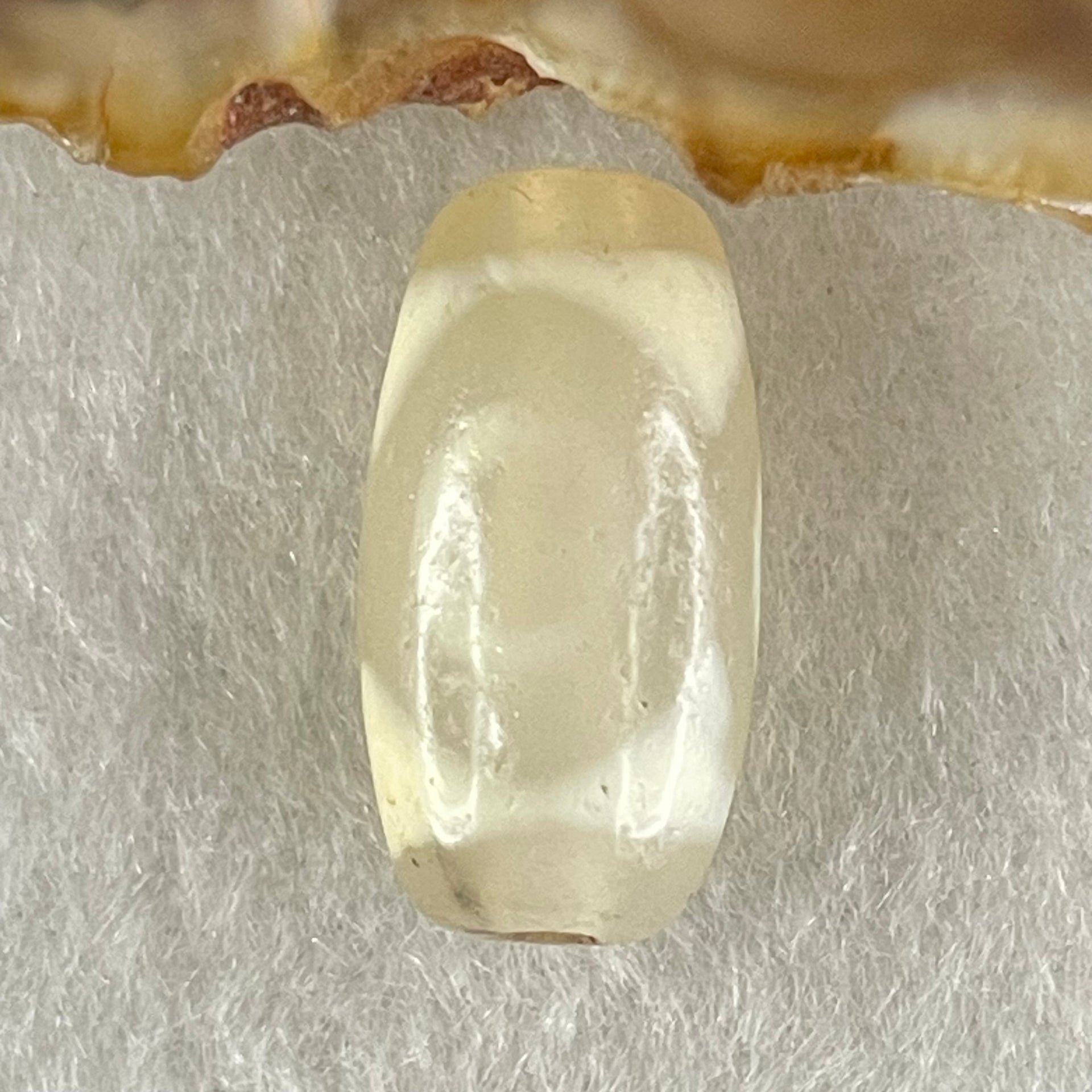 Natural Powerful Tibetan Old Oily Agate 3 Eyes Dzi Bead Heavenly Master (Tian Zhu) 三眼天诛 2.92g 19.3 by 10.2mm - Huangs Jadeite and Jewelry Pte Ltd