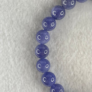 Above Average Grade Natural Blue Tanzanite Beads Bracelet 24.80g 16cm 8.8mm 22 Beads - Huangs Jadeite and Jewelry Pte Ltd