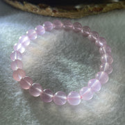 Natural Rose Quartz Beads Bracelet 15.99g 16cm 7.9mm 25 Beads - Huangs Jadeite and Jewelry Pte Ltd