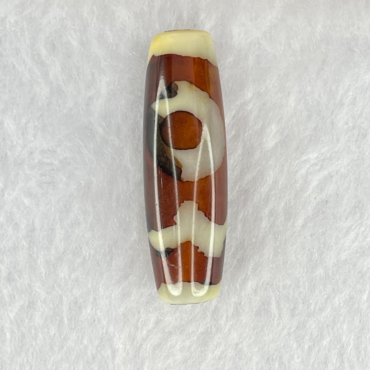 Natural Powerful Tibetan Old Oily Agate Sky Door Serenity 1 Eye Dzi Bead Heavenly Master (Tian Zhu) 一眼天诛 8.66g 38.1 by 12.0mm - Huangs Jadeite and Jewelry Pte Ltd