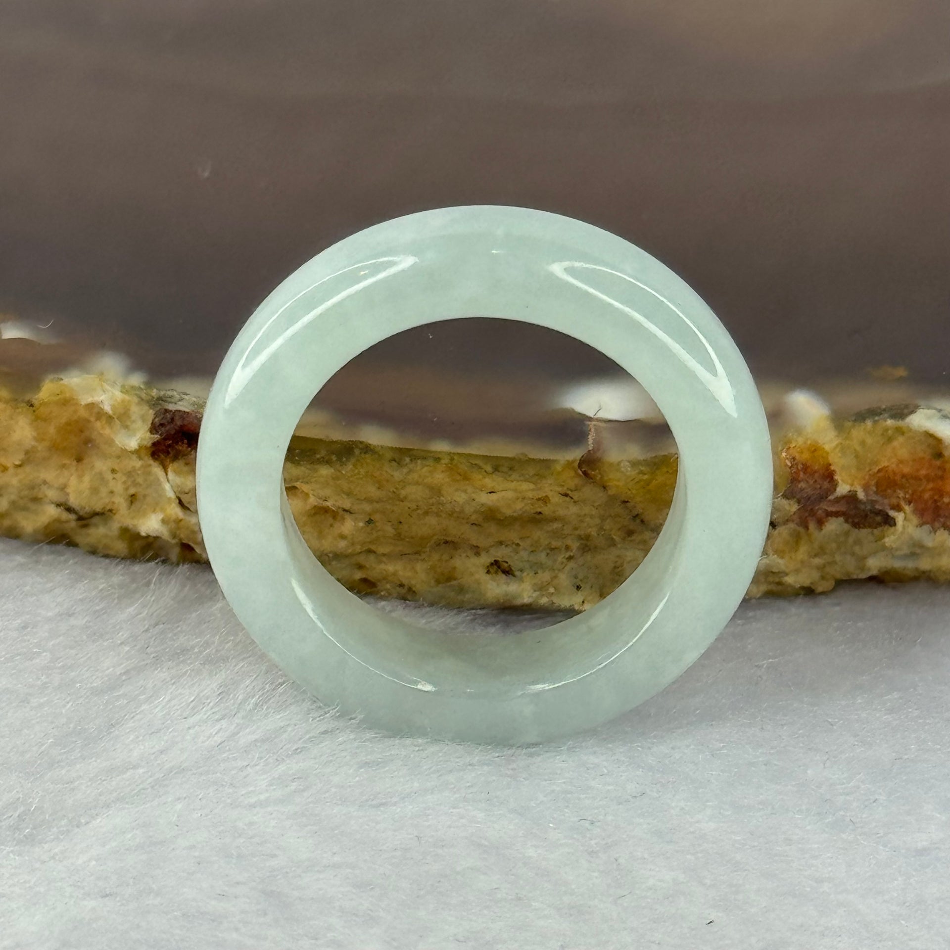 Type A Light Green Jadeite Ring 4.21g 6.2 by 3.8mm US6.75 HK15 - Huangs Jadeite and Jewelry Pte Ltd