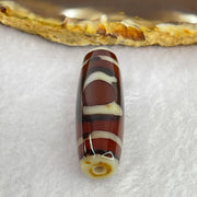 Natural Powerful Tibetan Old Oily Agate Sky Door Serenity 1 Eye Dzi Bead Heavenly Master (Tian Zhu) 一眼天诛 8.59g 37.8 by 12.0mm - Huangs Jadeite and Jewelry Pte Ltd