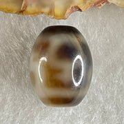 Natural Powerful Tibetan Old Oily Agate 4 Nectar Vessel Dzi Bead Heavenly Master (Tian Zhu) 花蜜容器天珠 3.36g 15.7 by 12.4mm - Huangs Jadeite and Jewelry Pte Ltd