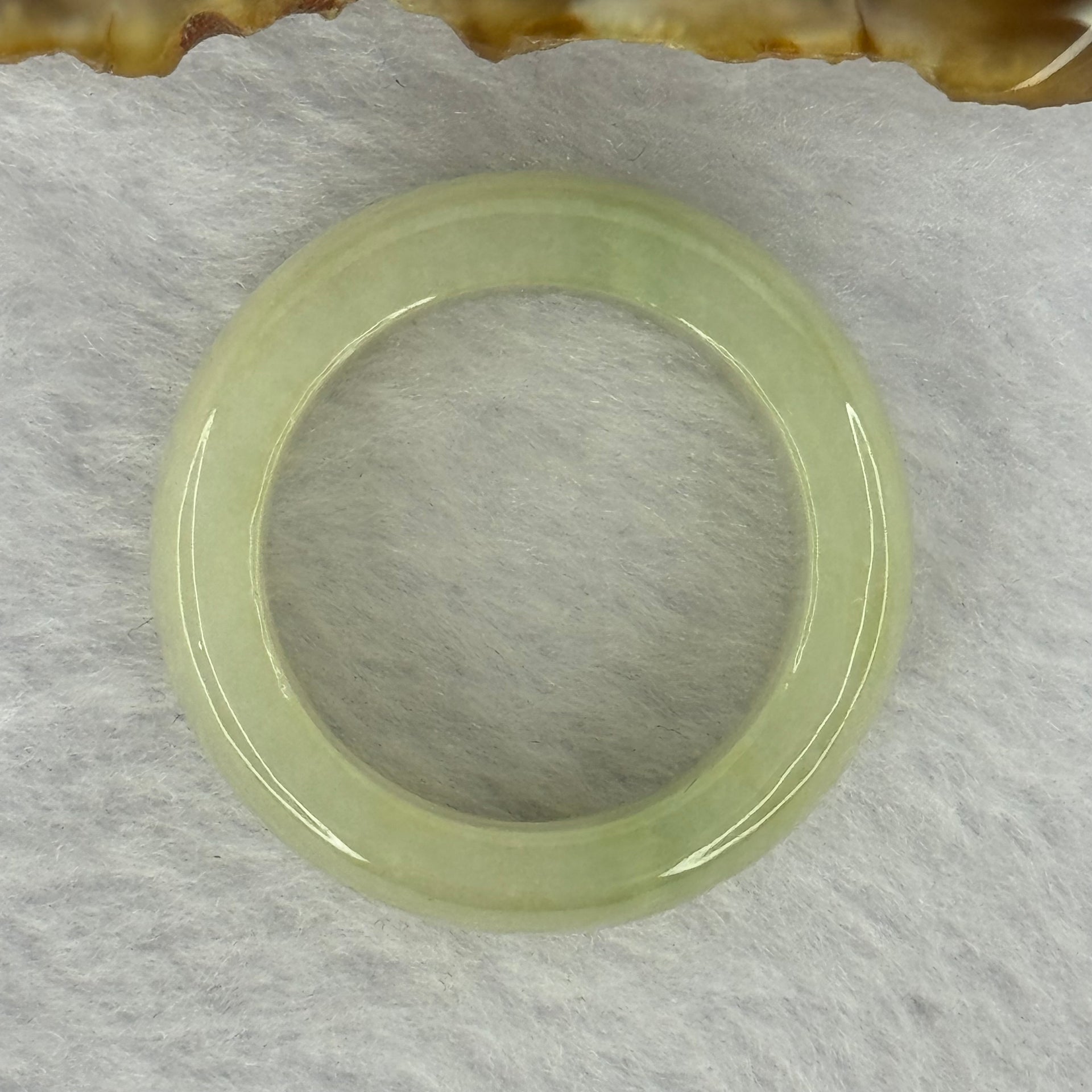 Type A Light Green Jadeite Ring 12.54g 12.1 by 4.1mm US12.5 HK28 - Huangs Jadeite and Jewelry Pte Ltd