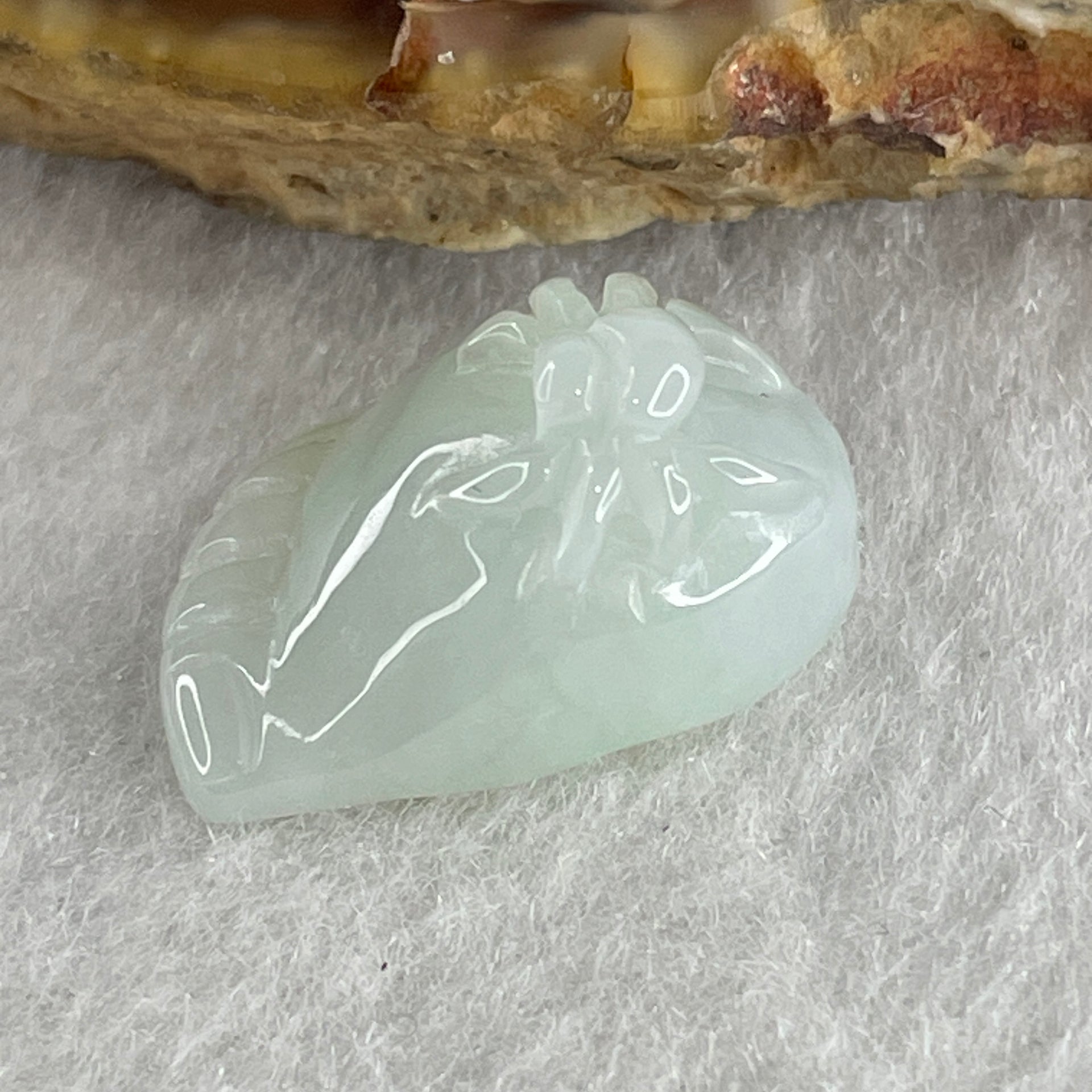 Natural Type A Sky Blue Jadeite Spider on Foot Charm Pendant 3.61g 18.1 by 13.0 by 10.6mm - Huangs Jadeite and Jewelry Pte Ltd