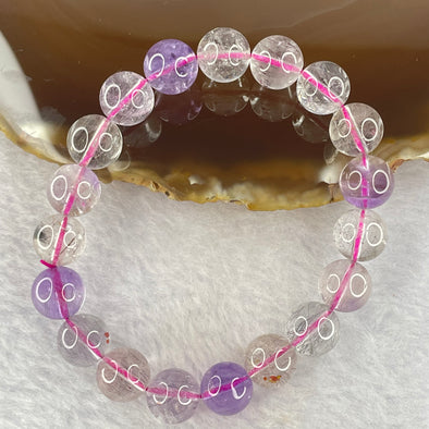 Natural super 7 Crystal Bracelet 27.15g 10.2mm 19beads - Huangs Jadeite and Jewelry Pte Ltd