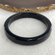 Natural Cats Eye Black Obsidian Bangle 53.73g Inner Diameter 58.3mm 11.6 by 12.2mm (Perfect) - Huangs Jadeite and Jewelry Pte Ltd