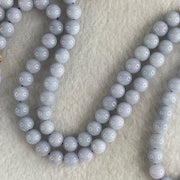 Type A Full Lavender Jadeite Beads Necklace 58.23g 68cm 7.0mm 99 Beads - Huangs Jadeite and Jewelry Pte Ltd