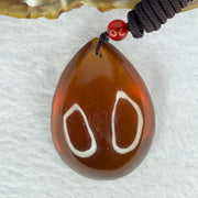 Natural Amber Large Tear Drop Shape Pendent 12.99g 42.5 by 30.8 by 18.0mm - Huangs Jadeite and Jewelry Pte Ltd